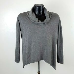 Akira Chicago Red Label knit top long sleeve cow neck gray women size M